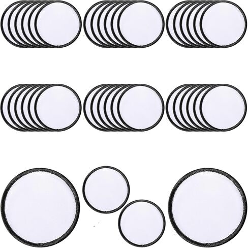 40 PCs Sublimation Blanks Patches - Large Iron-on Patch with Black Border - Exquisite Fabric Patches for DIY Hats Backpack T-Shirt Project (Mixed) in Kuwait