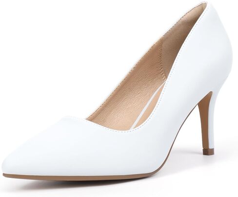 IDIFU IN3 High Heels Pumps Closed Toe Heels Women's Pumps Stiletto Pointed Toe Dress Shoes Wedding Prom Bridal Work Office Bride Bridesmaid Guest Trendy Dressy Fashion Comfortable Classic Pumps Shoes in Kuwait