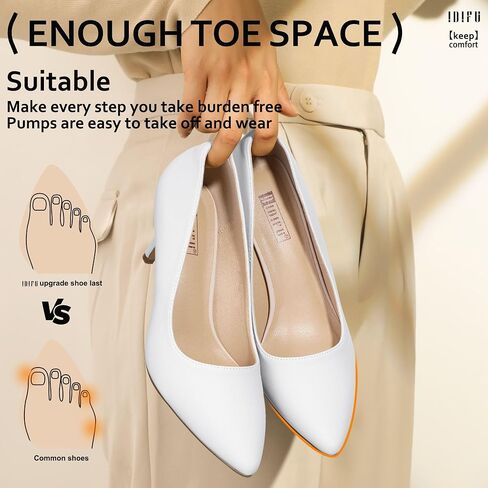 IDIFU IN3 High Heels Pumps Closed Toe Heels Women's Pumps Stiletto Pointed Toe Dress Shoes Wedding Prom Bridal Work Office Bride Bridesmaid Guest Trendy Dressy Fashion Comfortable Classic Pumps Shoes in Kuwait