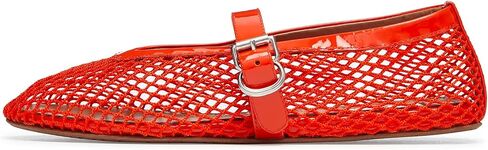 Mesh Ballet Flats for Women Fishnet Ballerina Flats with Adjustable Mary Jane Round Toe Buckle Strappy Shoes in Saudi Arabia