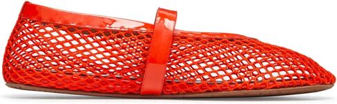 Mesh Ballet Flats for Women Fishnet Ballerina Flats with Adjustable Mary Jane Round Toe Buckle Strappy Shoes in Saudi Arabia
