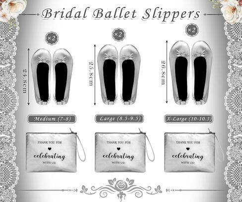6 Pairs Wedding Foldable Flats Ballet Dancing Shoes for Purse Rollable Ballerina Slippers Shoes Bulk Bride Bridesmaids Guests in Saudi Arabia