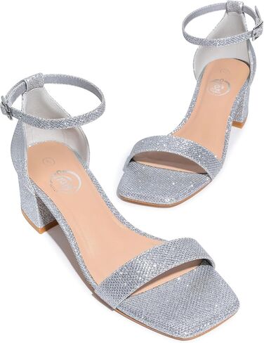 Trary Heels for Women, Square Toe Black Heels, Ankle Strap White Heels, Wide Width Chunky Heels for Women, Low Heel Dress Shoes for Women, Block Heels, Graduation Heels, Prom Heels, Strappy Heels in Saudi Arabia