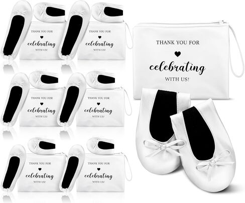6 Pairs Wedding Foldable Flats Ballet Dancing Shoes for Purse Rollable Ballerina Slippers Shoes Bulk Bride Bridesmaids Guests in Saudi Arabia