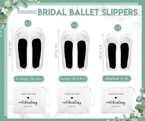 6 Pairs Wedding Foldable Flats Ballet Dancing Shoes for Purse Rollable Ballerina Slippers Shoes Bulk Bride Bridesmaids Guests in Saudi Arabia