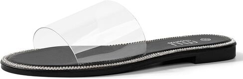 صنادل نسائية مسطحة شفافة من MUSSHOE، صنادل صيفية شفافة للنساء الأنيقة in Kuwait