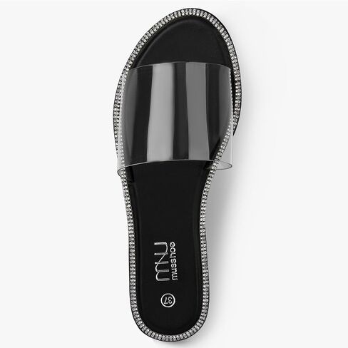 صنادل نسائية مسطحة شفافة من MUSSHOE، صنادل صيفية شفافة للنساء الأنيقة in Kuwait