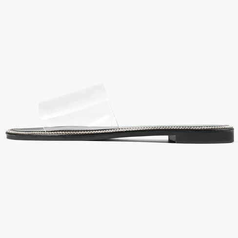 صنادل نسائية مسطحة شفافة من MUSSHOE، صنادل صيفية شفافة للنساء الأنيقة in Kuwait