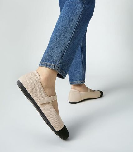 Arromic Ballet Flats for Women Round Toe Mary Jane Shoes Comfortable Dressy Women Flats Adjustable Straps Washable Knit Slip On Shoes in Saudi Arabia