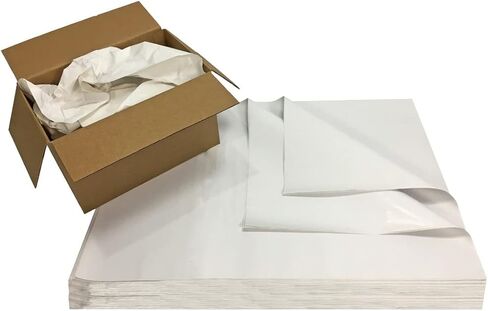 Uboxes 50 رطلاً من ورق التغليف، أبيض فاتح، NEWSPRINTW50 وورق تغليف ورق الصحف، 25 رطلاً، حوالي 500 ورقة، NEWSPRINTW25 in Kuwait