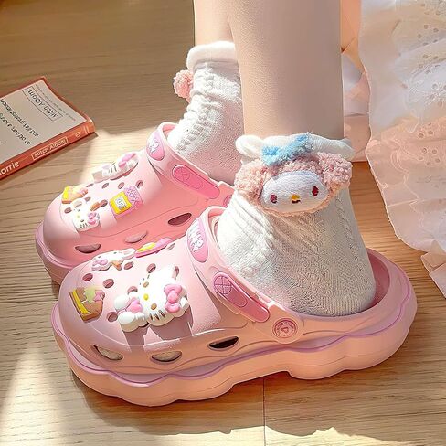 Casual Garden Clogs Cute Summer Women Slippers Cartoon Beach Sandals Indoor Outdoor Cloud Slides in Saudi Arabia