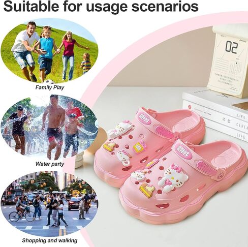 Casual Garden Clogs Cute Summer Women Slippers Cartoon Beach Sandals Indoor Outdoor Cloud Slides in Saudi Arabia