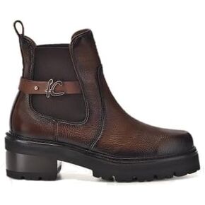 FRANCO CUADRA Women's Booties in Genuine Deer Leather Brown Honey 41WVNVN