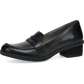 Dansko Danica Heeled Loafer for Women - Waterproof Leather with Rubber Outsole and Leather Stacked Heel for Long-Lasting Style Natural Arch Technology for Added Support