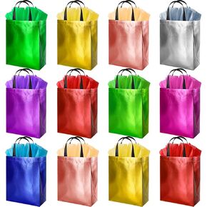 BLEWINDZ Colorful Gift Bags with Tissues – 9PCS Reusable Gift Bags Medium Size - Ideal for Goodie Bags, Birthday Gift Bag, Party Favor Bags, Shopping Bags in Kuwait