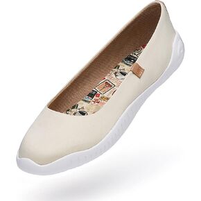UIN Women's Art Painted Ballet Flats Slip On Pointed Toe Casual Loafers Lightweight Comfort Travel Shoes