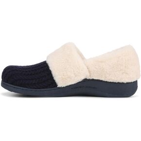 Vionic Endear Women's Cable Knit Faux Fur Trim Comfort Slipper