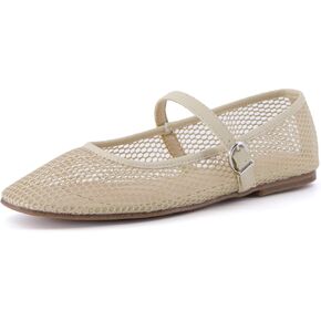 CUSHIONAIRE Women's Muse Mesh Flat +Memory Foam and Wide Widths Available