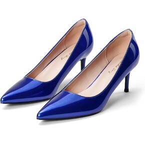 Elisabet Tang Kitten Heel Low Pumps 2.4 Inch Closed Pointed Toe Short Sexy Comfort Women Dressy Shoe at Work Office Date Prom Party Wedding Church