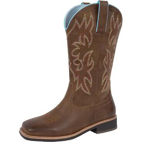 SheSole Wide Width Cowboy Boots for Women Square Toe Cowgirl Boots Wide Calf