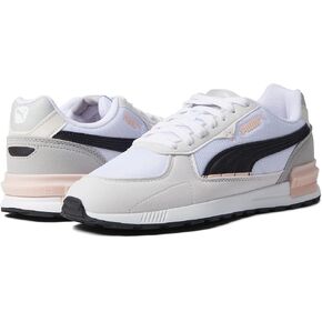 PUMA Women's Graviton Sneaker, White Black-Nimbus Cloud-Glacial Blue-Lotus, 9