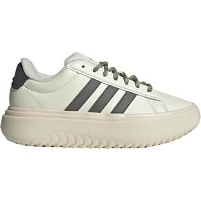 adidas Women's Grand Court Platform Sneaker, Off White/Charcoal/Wonder White, 6.5