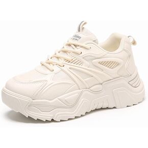 Women's Platform Sport Sneaker Trainers Lace Up Fashion Increased Bottom Shoes