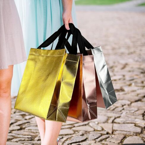 BLEWINDZ Colorful Gift Bags with Tissues – 9PCS Reusable Gift Bags Medium Size - Ideal for Goodie Bags, Birthday Gift Bag, Party Favor Bags, Shopping Bags in Kuwait