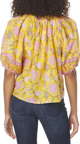 VELVET BY GRAHAM & SPENCER Women's Lyra Printed Voile Top in Saudi Arabia