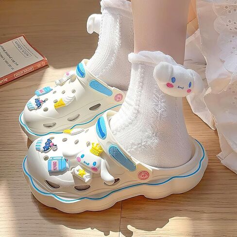 Casual Garden Clogs Cute Summer Women Slippers Cartoon Beach Sandals Indoor Outdoor Cloud Slides in Saudi Arabia