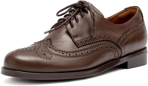Women's Dress Brogue Lace-up Leather Oxford in Kuwait