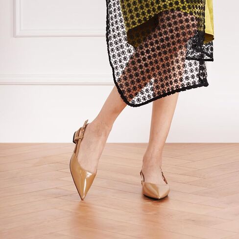 C.Paravano Women's Flats | Pointed Toe Flats Sandals | Slingback Flats for Women | Ankle Strap Slingback Shoes | Comfort Leather Slip on Shoes | Casual Dress Shoes in Saudi Arabia