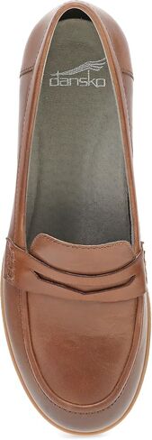 Dansko Danica Heeled Loafer for Women - Waterproof Leather with Rubber Outsole and Leather Stacked Heel for Long-Lasting Style Natural Arch Technology for Added Support in Saudi Arabia
