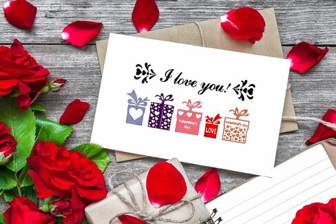 Valentine's Day Flower Clear Stamps for Card Making, Heart Cupid Arrow Love Words Clear Rubber Stamps for Holiday Card Making Decoration Wedding DIY Scrapbooking Transparent Album Decor Paper Craft in Kuwait