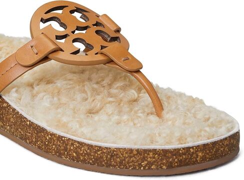 Tory Burch Miller Cloud Shearling Caramel Corn/Buttermilk 7 M in Saudi Arabia