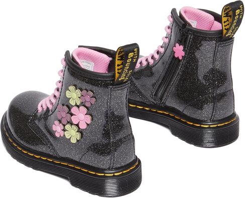 Dr. Martens Kid's Collection 1460 (Toddler) - Boots for Kids - Leather Upper - Textile Lining - EV Footbed Black Glitter 8 UK (US 9 Toddler) M in Saudi Arabia