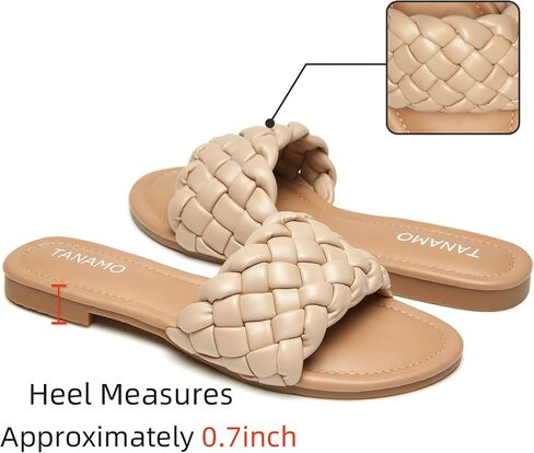 Womens Sandals Fashion Comfortable Flats Sandals Slides Round Open Toe Causal Beach 2024 Summer Dressy Black White Brown Tan Size 6-11 in Saudi Arabia