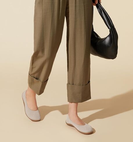 Arromic Wide Toe Box Ballet Flats Shoes for Women Slip on Knit Dressy Shoes Washable Soft Ballerina Lightweight Ladies Walking Flat in Kuwait