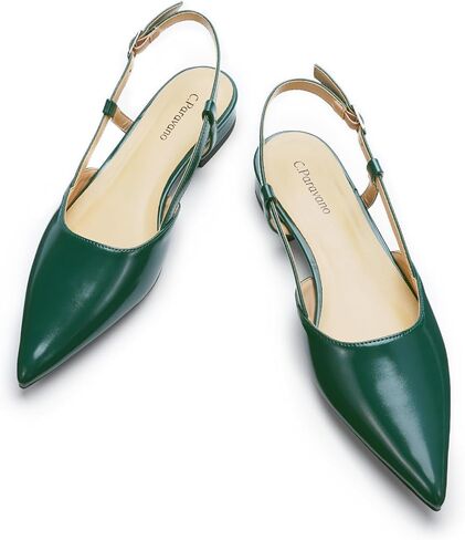 C.Paravano Women's Flats | Pointed Toe Flats Sandals | Slingback Flats for Women | Ankle Strap Slingback Shoes | Comfort Leather Slip on Shoes | Casual Dress Shoes in Saudi Arabia