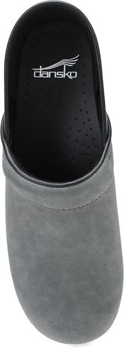 Dansko Professional Slip-On Clogs for Women-Rocker Sole and Arch Support for Comfort-Ideal for Long Standing Professionals-Nursing, Food Service, Healthcare Professionals Grey Microbuck 9.5-10 M US in Saudi Arabia
