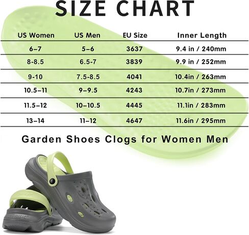 Arch Support Clogs Mens Womens Garden Shoes Lightweight Outdoor Beach Slippers Recovery Sandals with Removable Thick Insoles in Saudi Arabia