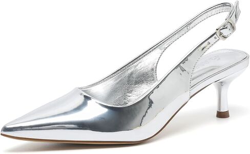 Amoji Women's 2 Inch Pointed Toe Low Kitten Heel Slingback Pump Party Wedding Dress Shoes FZ321 in Saudi Arabia