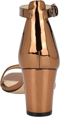 Nine West Women's PRUCE Heeled Sandal, Bronze Mirror Metallic 751, 8.5 in Saudi Arabia