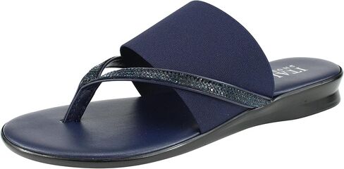 ITALIAN Shoemakers Sorbi Womens Flip Flop Slide Sandals - Dressy Shoe for Women Low Wedge Comfort Heel in Saudi Arabia