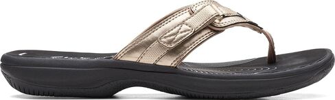Clarks Womens Breeze Sea Flip-Flop Sandals - Comfortable Flip Flop with Adjustable Hook and Arch Support - Casual Summer Wearing Cloudsteppers for Everyday in Saudi Arabia