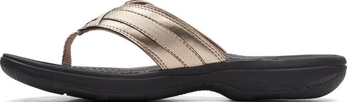 Clarks Womens Breeze Sea Flip-Flop Sandals - Comfortable Flip Flop with Adjustable Hook and Arch Support - Casual Summer Wearing Cloudsteppers for Everyday in Saudi Arabia