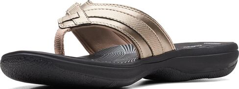 Clarks Womens Breeze Sea Flip-Flop Sandals - Comfortable Flip Flop with Adjustable Hook and Arch Support - Casual Summer Wearing Cloudsteppers for Everyday in Saudi Arabia
