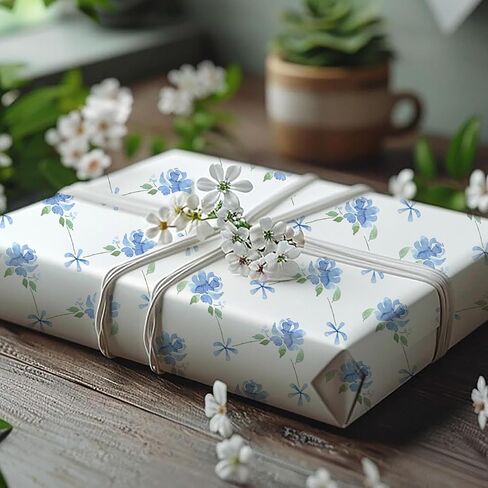 12'' x 12'' Double-Sided Watercolor Floral Cardstock, 24 Sheets Spring Pink/Blue Rose Scrapbook Paper, Premium Printed Decorative for DIY Making Card, Art journaling, Scrapbooking in Kuwait