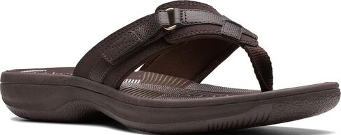 Clarks Womens Breeze Sea Flip-Flop Sandals - Comfortable Flip Flop with Adjustable Hook and Arch Support - Casual Summer Wearing Cloudsteppers for Everyday in Saudi Arabia