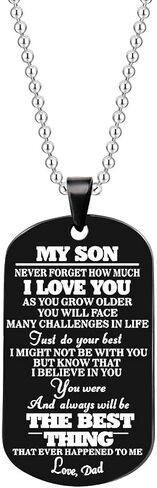 Inspirational Gifts Necklace for Daughter from Mom My Daughter Never Forget How Much I Love You Necklace Silver Dog Tag Pendant Necklace Birthday Christmas Gifts for Daughter from Mother in Saudi Arabia